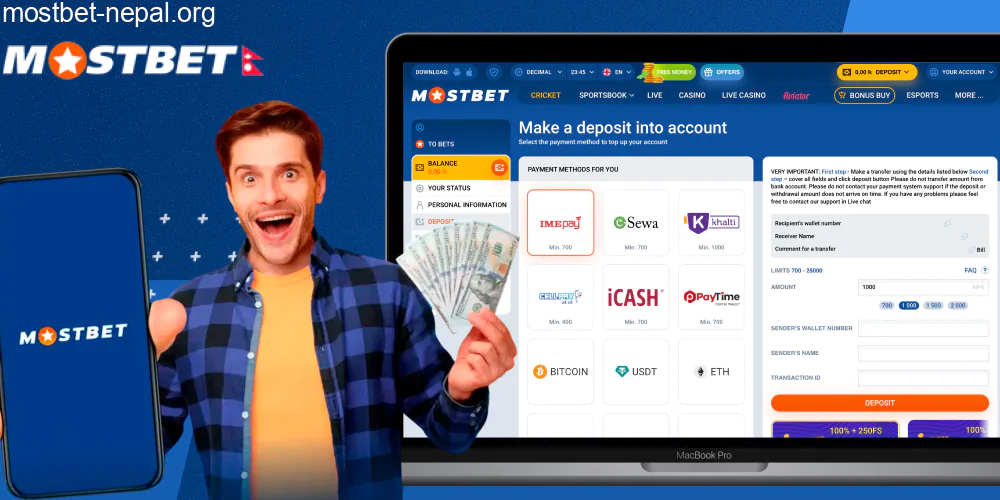 Mostbet नेपाल भुक्तानी विधिहरू