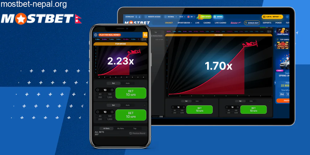 एभिएटर मोस्टबेट नेपालमा लोकप्रिय पैसाको खेल हो।